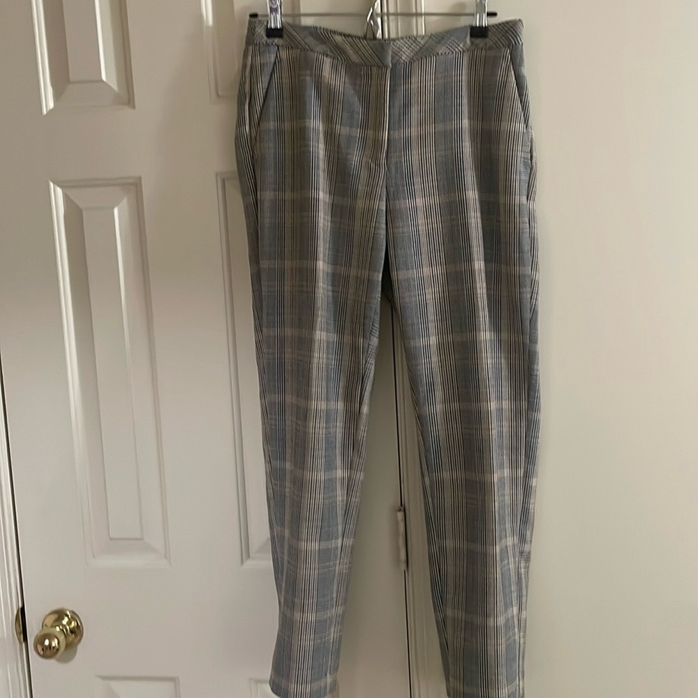 H&M Black/Brown Plaid Pants - Size 6